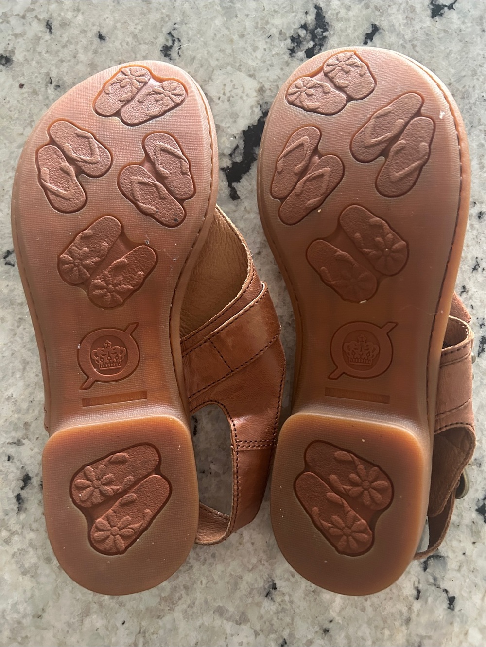 Born Women’s Brown Leather T-Strap Slingback Sandals - Picture 2 of 2